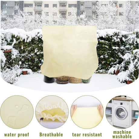 Plant Winter Cover, Plant Winter Cover With Drawstring And Zipper, 120 X 180 Cm Plant Protection Cover Winter Cover