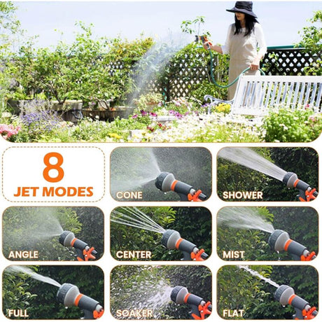 Garden Sprayer, 8 Watering Modes Watering Gun With 4 Interface For Car Washing, Gardens, Plants, Pets
