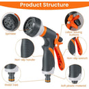Garden Sprayer, 8 Watering Modes Watering Gun With 4 Interface For Car Washing, Gardens, Plants, Pets
