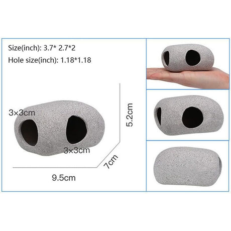 Aquarium ROcks For Fish Breeding, Playing And Resting, Small Ceramic Decorative Stones For Aquarium