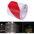 2 pcs Reflective Tape Safety Warning Reflective Sticker Film White Red, Fluorescent Safety Tape Sticker For Night