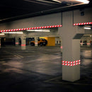 2 pcs Reflective Tape Safety Warning Reflective Sticker Film White Red, Fluorescent Safety Tape Sticker For Night