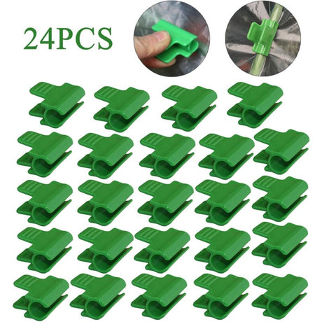 48 pcs Garden Hose Clips, Garden Shed Film Accessories, 16Mm Outer Diameter, Plant Stakes, Greenhouse Plastic Clips,