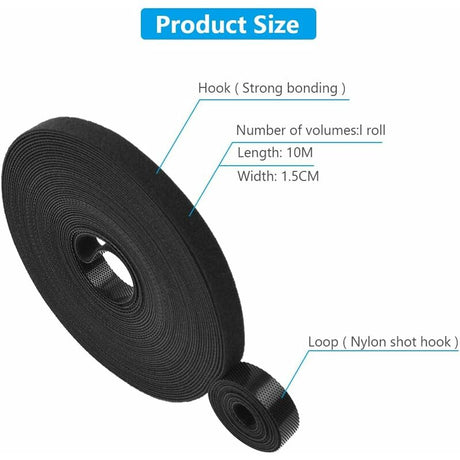Cable Tie, 10M×1.5Cm Wide Garden Plant Ties Reusable Fixing Tape, For Climbing Plants, Easy To Cut Cable Strap For Home