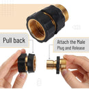 Garden Hose Quick Connectors, 3/4 Inch, 2 Sets (2 Female + 2 Male) Quick Connect Water Hose Connectors, Hose Fittings,