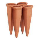 Clay Watering Cone, 4 pcs Set Watering Accessories, 1L Plastic Or Wine Bottles, Terracotta