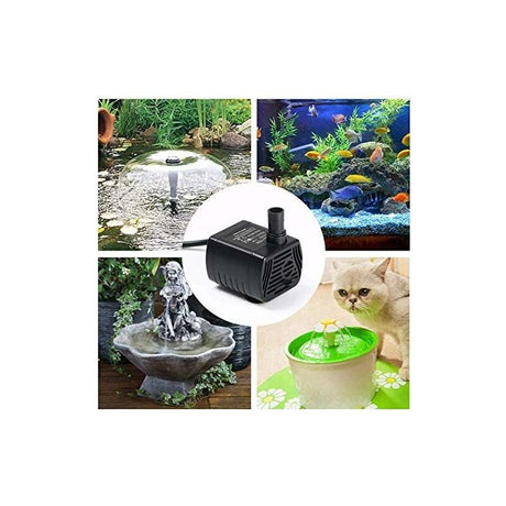 Submersible Water Pump, Aquarium Pump Adjustable 200L/H 3W Ultra-Quiet Catit Usb Pump For Pond Fish Tank Fountain Fish