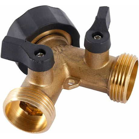Double Washing Machine Tap, 2 Way Y Garden Hose Tap Connector Splitter For 3/4