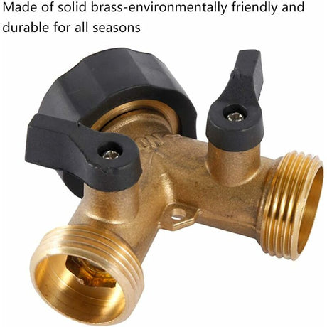 Double Washing Machine Tap, 2 Way Y Garden Hose Tap Connector Splitter For 3/4