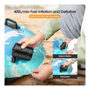 Electric Air Pump, 5000Mah Rechargeable Battery, Inflatable Mattress Inflator With 3 Air Nozzles, Fast Inflator For