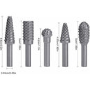 ROtary Burr Set Power Tools Wood Grinding Solid Steel Rasp Carbide Wood Carving Tool For Drill Bits For Polishing And