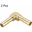 Map 2 pcs 6Mm Brass Barbed Hose Barb Fitting 90 Degree Elbow Tube Coupler