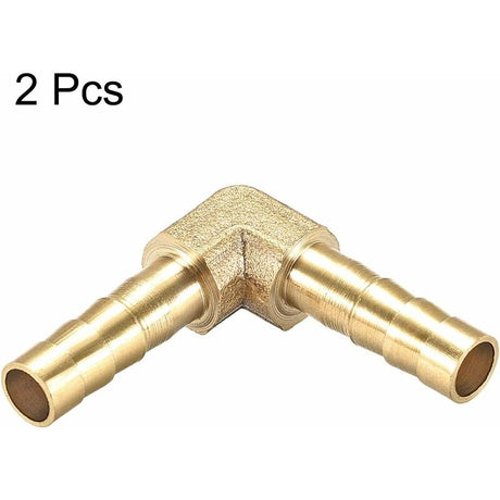 Map 2 pcs 6Mm Brass Barbed Hose Barb Fitting 90 Degree Elbow Tube Coupler