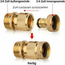 2 pcs 3/4 Inch Brass Quick Connect Garden Hose Connectors