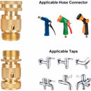 2 pcs 3/4 Inch Brass Quick Connect Garden Hose Connectors