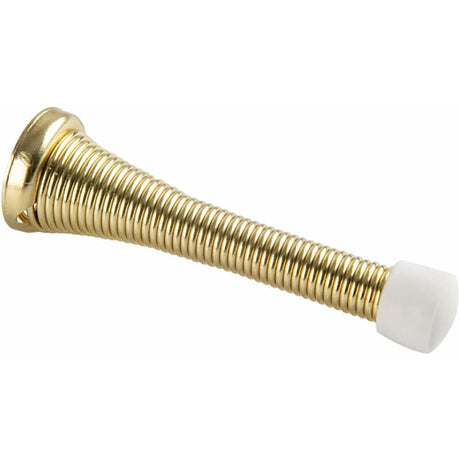 12 Pack Spring Door Stops - Polished Brass