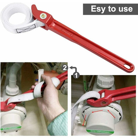 Universal Strap Wrench Rubber Strap Wrench 85Cm Oil Filter Strap Wrench For Jar Opener Tractor Oil Filter Shower Head