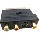 Rgb Scart 21 Pin Male To 3 Rca Av Female Converter + Video Adapter (Black)
