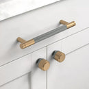10 Pieces Kitchen Cabinet Handles Gray Gold 128Mm Gold Alloy Furniture Handles With Screws, For Desks, Drawers,
