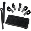60 Pack Black Reusable Cable Ties Adjustable Hook And Loop Cable Management For Pc Cable Organizer Tv Office