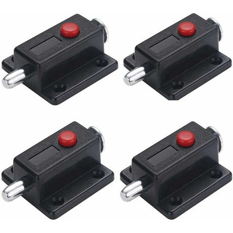 4 pcs Spring Window Cabinet Knob Automatic Door Latch Lock Furniture Cabinet Drawer Door Lock With Spring Knob