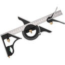 Metal Combination Square Multi-Function Carpentry Ruler Combination Angle Ruler With Zero Level Protractor Straight