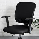 Pu Office Chair Cover Removable Stretch Armchair Cover Swivel Chair Protector Waterproof Oilproof For Banquet Home,