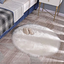 Faux Sheepskin Faux Lambskin Rug Fluffy Soft Longhair Decorative Sofa Chair Cushion Mat (White, 45X45Cm)