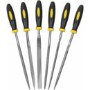 6 pcs File Set, 5.5 Inch Needle Files, 3Mm Diameter Carbon Steel File Kit With Handle, Suitable For Metal, Wood, Glass,