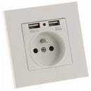 Sharplace Wall Socket, Wall Socket, Dual Usb 5V/2100Ma, 2 Port Usb Socket Convenient And Easy To Manage