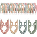 12 Pack Portable Foldable Plastic Travel Hangers Space Saving With Non-Slip Multi-Functional Travel Accessories For