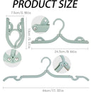 12 Pack Portable Foldable Plastic Travel Hangers Space Saving With Non-Slip Multi-Functional Travel Accessories For