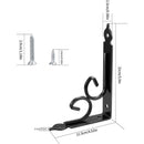 2 pcs Wall Shelf Brackets, 90 Degree Triangle Shelf Brackets, Metal Angle Bracket For Bookshelf, Kitchen - Black