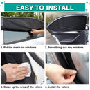 Baby Car Sun Shade, 2 Pieces Car Sun Sock By Blocking Uv Rays By Protecting Car Sun From Children And Pets (Black) (Xl)
