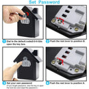 Wall Mounted Key Safe Box With Digital Code & Emergency Keys, Large Key Safe Box Xl Size Outdoor Key Safe For Home,