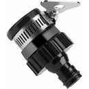 Universal Water Tap Hose Connector For Car Wash Garden Hose Quick Connector Tap Adapter Diameter Less Than 16Mm (Black)