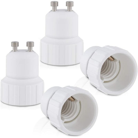 4X Socket Adapter - Gu10 To E14 Socket Converter - Bayonet Base Lamp Holder Adapter For LED Halogen Bulb