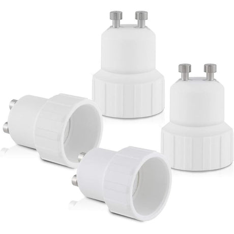 4X Socket Adapter - Gu10 To E14 Socket Converter - Bayonet Base Lamp Holder Adapter For LED Halogen Bulb