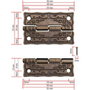 6 pcs Mini Metal Hinges Vintage Style 36 X 23Mm