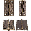 6 pcs Mini Metal Hinges Vintage Style 36 X 23Mm