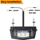 1 Pc Motorcycle License Plate Light, 12V Universal Motorcycle LED Tail Light Rear License Plate Lamp, White Light