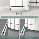 Foldable Shower Barrier And Water DAm Retention System Keeps Water Inside Threshold (1M, Magnetic Style-White)