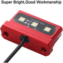 1Pc Cnc Motorcycle License Plate Light, Universal 12V Motorcycle LED Rear Brake Tail Light Lamp, White Light, Aluminum