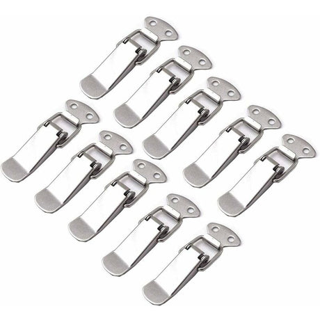 10 pcs Spring Loaded Toggle Latch Stainless Steel Lever Catch Drawer Hardware For Toolbox Suitcase And Chest