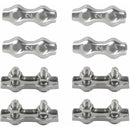 M2 Duplex Cable Clips 304 Stainless Steel Duplex Cable Clips For Wire ROpe Clotheslines Sun Sails Hanging Patio Fixed 8