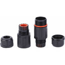 Whpps 10 pcs Ip68 Waterproof Straight Connector Junction Box Electrical Wire Cable 3 Pin Outdoor Connector Plug Socket