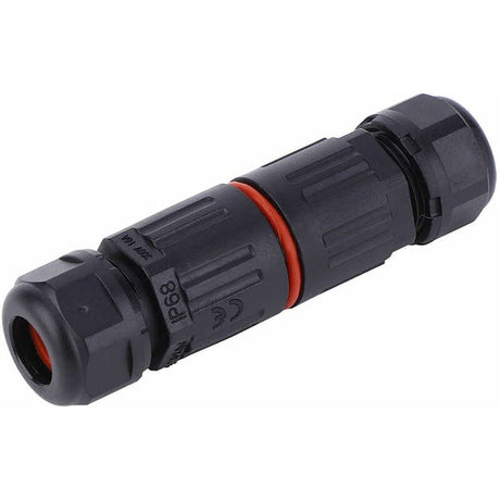 Whpps 10 pcs Ip68 Waterproof Straight Connector Junction Box Electrical Wire Cable 3 Pin Outdoor Connector Plug Socket