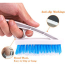 2 Pack Grout Scrub Brush - Stiff Nylon Bristle Scrub Brush For Bathtub, Shower - Floor Grout & Tile Cleaning Brush For