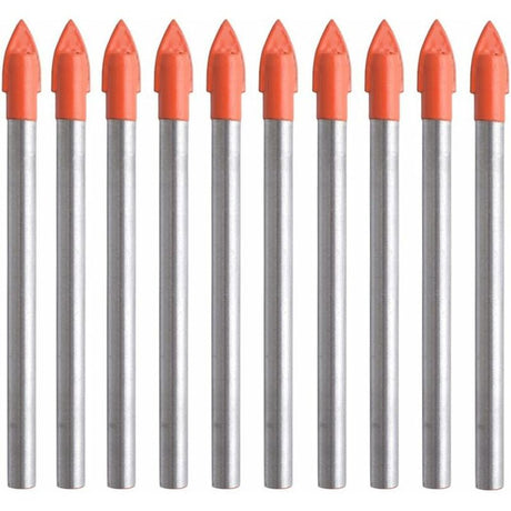 10 Steel Drill Bit For Tile Glass Ceramic Marble And Mirror 6Mm Tungsten Carbide Tip For Hard And Fragile Materials
