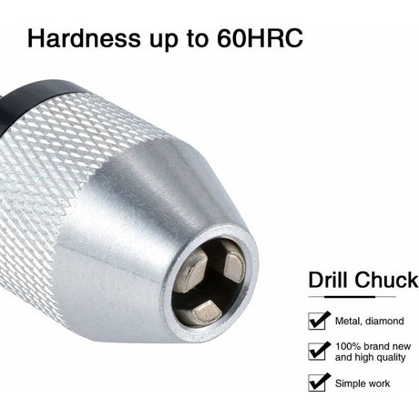 Quick Change Keyless Drill Chuck With 0.3-6.5Mm Hex Shank